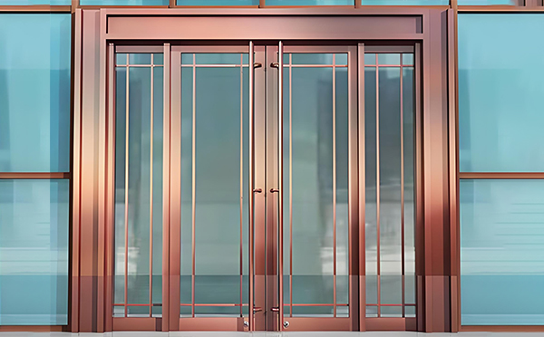 镜铁区玻璃地弹门